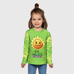 Лонгслив детский Подсолнух Plants vs Zombies, цвет: 3D-принт — фото 2