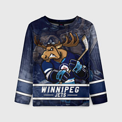 Детский лонгслив Виннипег Джетс, Winnipeg Jets Маскот