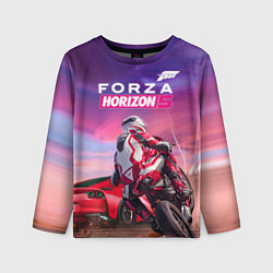 Лонгслив детский Forza Horizon 5 - sports car and bike, цвет: 3D-принт