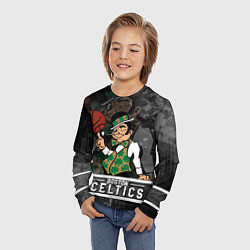 Лонгслив детский Boston Celtics , Бостон Селтикс, цвет: 3D-принт — фото 2