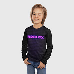 Лонгслив детский ROBLOX NEON LOGO ИГРА РОБЛОКС, цвет: 3D-принт — фото 2