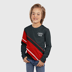 Лонгслив детский Audi sport red, цвет: 3D-принт — фото 2