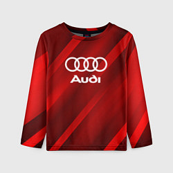Лонгслив детский Audi red полосы, цвет: 3D-принт