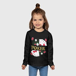 Лонгслив детский Покер POKER, цвет: 3D-принт — фото 2