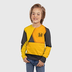 Лонгслив детский Honda - Yellow, цвет: 3D-принт — фото 2