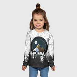 Лонгслив детский Russian Тайга, цвет: 3D-принт — фото 2