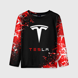 Лонгслив детский Tesla sport auto, цвет: 3D-принт