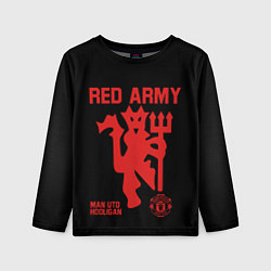 Лонгслив детский Manchester United Red Army Манчестер Юнайтед, цвет: 3D-принт