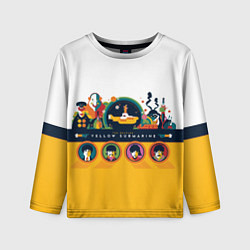 Детский лонгслив Yellow Submarine Мультфильм 3D