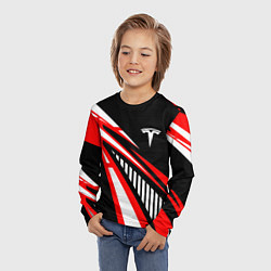 Лонгслив детский ТЕСЛА - RED SPORT, цвет: 3D-принт — фото 2