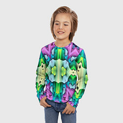 Лонгслив детский Калейдоскоп паттерн, цвет: 3D-принт — фото 2