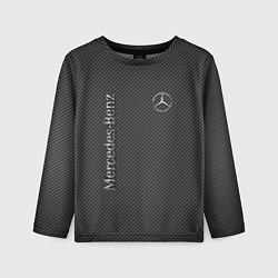 Лонгслив детский Mercedes карбоновые полосы, цвет: 3D-принт
