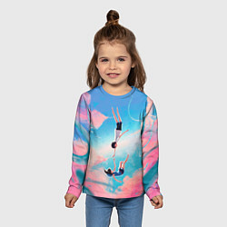 Лонгслив детский Дитя погоды арт, цвет: 3D-принт — фото 2