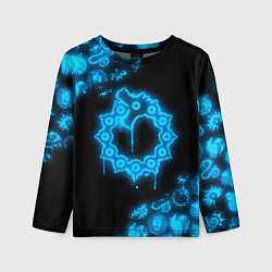 Лонгслив детский МЕЛИОДАС НЕОНОВЫЙ 7 СМЕРТНЫХ ГРЕХОВ, цвет: 3D-принт