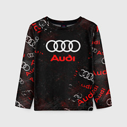 Лонгслив детский AUDI АУДИ SPORT Паттерн, цвет: 3D-принт