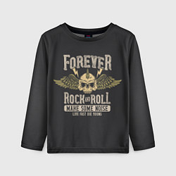 Лонгслив детский FOREVER ROCK AND ROLL, цвет: 3D-принт