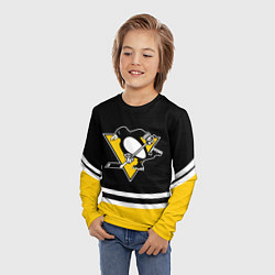 Лонгслив детский Pittsburgh Penguins Питтсбург Пингвинз, цвет: 3D-принт — фото 2