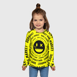 Лонгслив детский Счастливый Смайлик Yellow Dope Street Market, цвет: 3D-принт — фото 2
