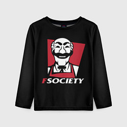 Лонгслив детский FSOCIETY HACKING, цвет: 3D-принт