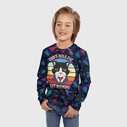 Лонгслив детский Кот в пиджаке, цвет: 3D-принт — фото 2