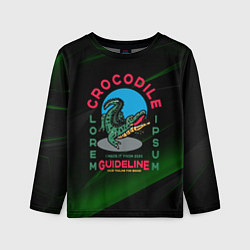 Лонгслив детский Crocodile Крокодил, цвет: 3D-принт