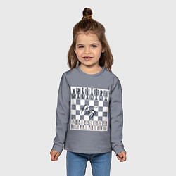 Лонгслив детский Lets play chess, цвет: 3D-принт — фото 2