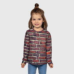 Лонгслив детский Brick Wall, цвет: 3D-принт — фото 2
