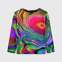 Детский лонгслив Expressive pattern Neon