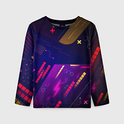 Детский лонгслив Cyber neon pattern Vanguard