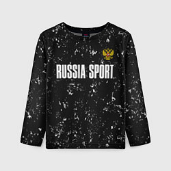 Лонгслив детский РОССИЯ - ГЕРБ Russia Sport, цвет: 3D-принт