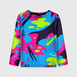 Лонгслив детский Color abstract pattern Summer, цвет: 3D-принт