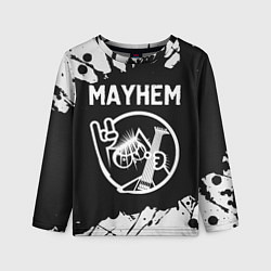 Лонгслив детский Mayhem КОТ Краска, цвет: 3D-принт