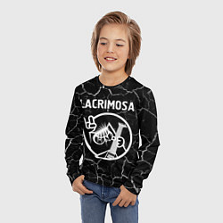 Лонгслив детский Lacrimosa КОТ Трещины, цвет: 3D-принт — фото 2
