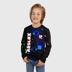 Лонгслив детский ROBLOX неоновые кубики, цвет: 3D-принт — фото 2
