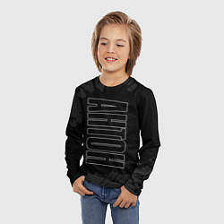 Лонгслив детский Имя Антон по-вертикали с темным фоном, цвет: 3D-принт — фото 2