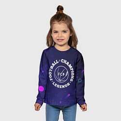 Лонгслив детский Символ Porto и круглая надпись Football Legends an, цвет: 3D-принт — фото 2