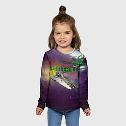 Лонгслив детский Stellaris космический корабль в космосе, цвет: 3D-принт — фото 2