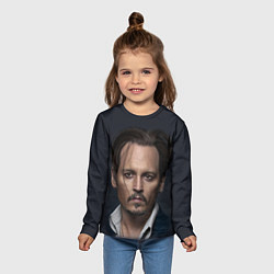 Лонгслив детский Джонни Депп Johnny Depp, цвет: 3D-принт — фото 2