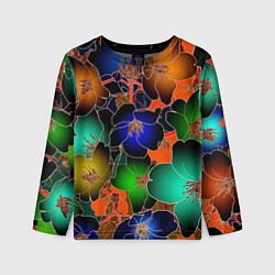 Лонгслив детский Vanguard floral pattern Summer night Fashion trend, цвет: 3D-принт