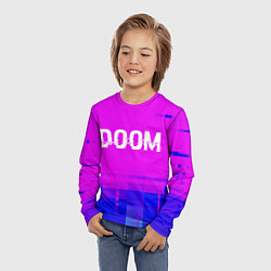 Лонгслив детский Doom Glitch Text Effect, цвет: 3D-принт — фото 2