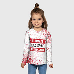 Лонгслив детский Dead Space: красные таблички Best Player и Ultimat, цвет: 3D-принт — фото 2