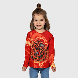 Лонгслив детский Огненные лисы, цвет: 3D-принт — фото 2