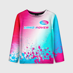 Лонгслив детский Land Rover Neon Gradient, цвет: 3D-принт