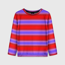 Лонгслив детский Striped pattern мягкие размытые полосы красные фио, цвет: 3D-принт