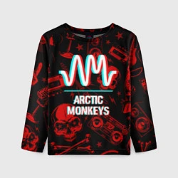 Лонгслив детский Arctic Monkeys Rock Glitch, цвет: 3D-принт