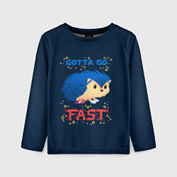 Лонгслив детский Little Sonic gotta go fast, цвет: 3D-принт