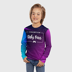 Лонгслив детский Sally Face Gaming Champion: рамка с лого и джойсти, цвет: 3D-принт — фото 2