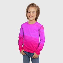 Лонгслив детский Neon pink bright abstract background, цвет: 3D-принт — фото 2