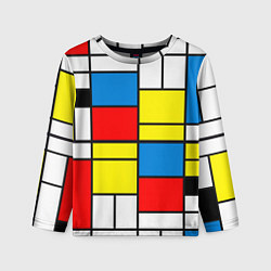 Лонгслив детский Texture of squares rectangles, цвет: 3D-принт