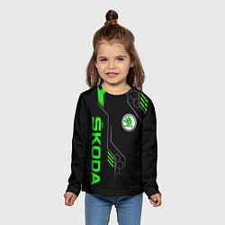 Лонгслив детский SKODA - БРОНЯ БУДУЩЕГО, цвет: 3D-принт — фото 2